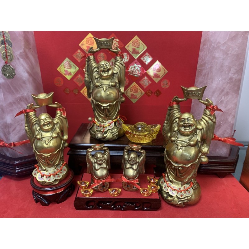 風水大師湯鎮瑋指定款🙏家裡樑壓煞必備頂天彌勒佛銅製雕像.擋樑壓.化解