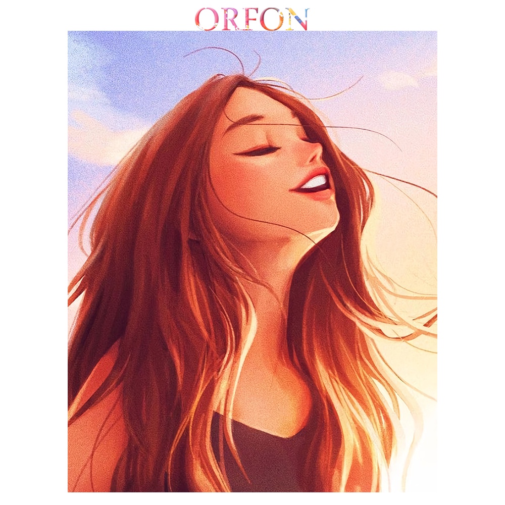 【ORFON】女孩歐美風格 數字油畫40*50cm 動漫少女 裝飾畫 diy簡約手繪 彩色畫布 | 蝦皮購物