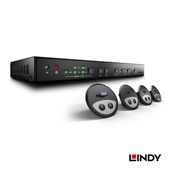 LINDY 林帝 HDMI多介面簡報切換器含桌上型整合圓孔組 (38282) | 蝦皮購物