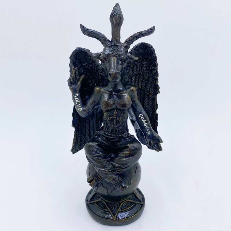 【薰詩奈】現貨 煉金術士撒旦山羊雕像威卡樹脂用品擺件Samael Lilith Baphomet 五芒星小山羊教徒雕像 | 蝦皮購物