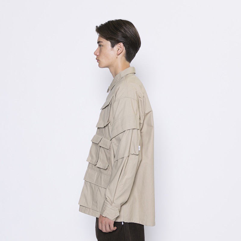 WTAPS 20AW MODULAR / LS / COTTON. RIPSTOP 長袖襯衫十袋| 蝦皮購物