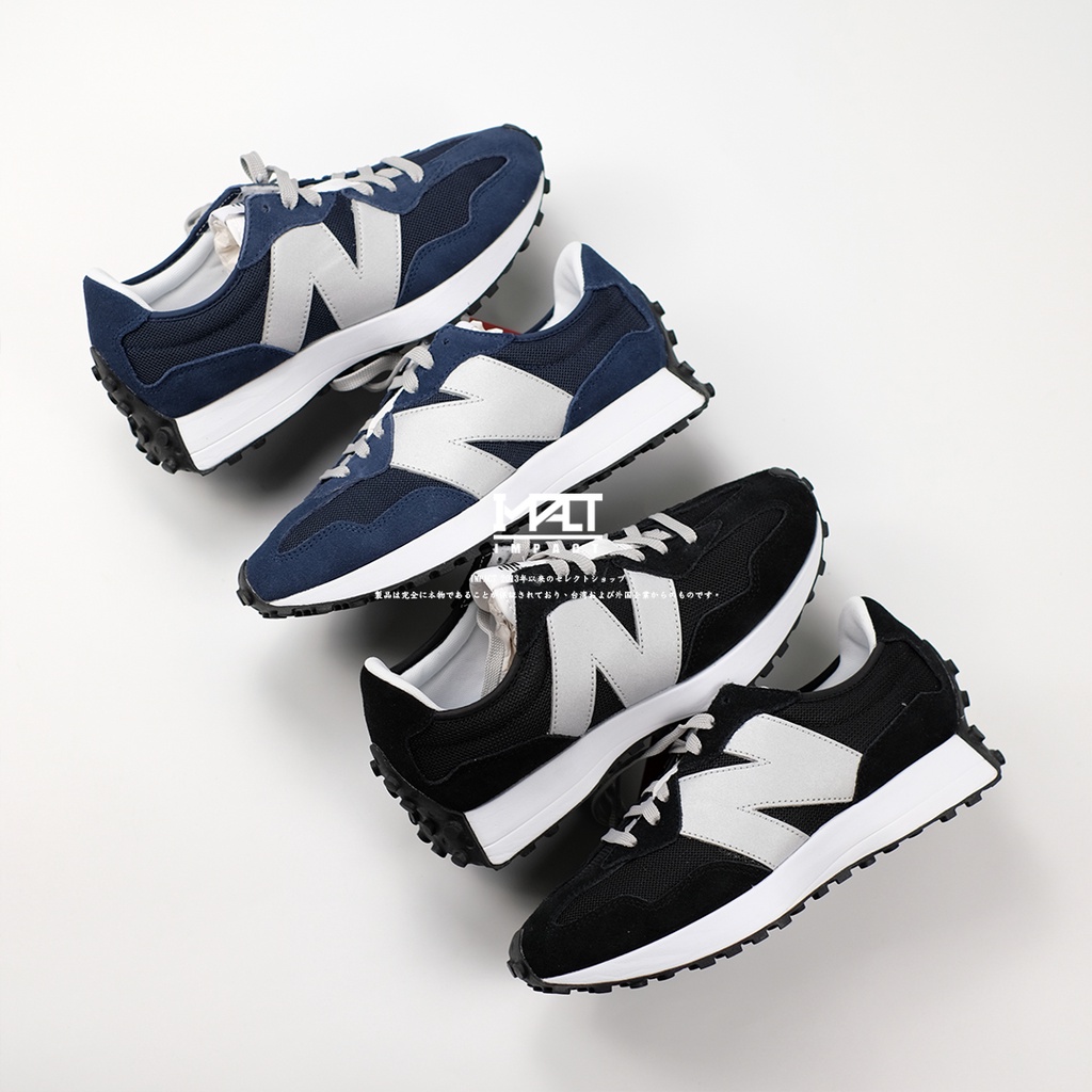 IMPACT New Balance 327 黑藍銀NB327 復古慢跑鞋MS327MM1 MS327MD1