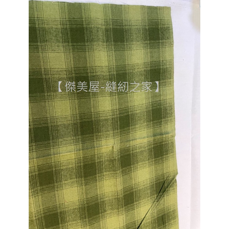 【傑美屋-縫紉之家】日本先染棉布~格子布55*110CM 綠色底咖啡條 薄布 M551103 | 蝦皮購物