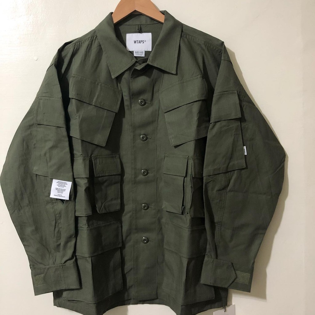 WTAPS 20AW MODULAR LS / SHIRT. COTTON. RIPSTOP OD M