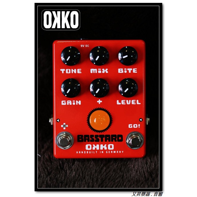 OKKO Basstard Overdrive 頂級手工貝斯破音效果器【又昇樂器.音響