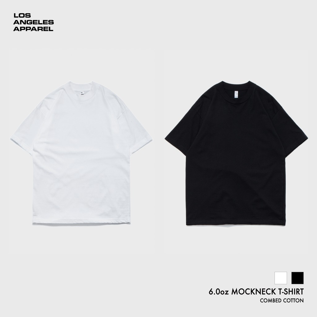 【 WEARCOME 】LOS ANGELES APPAREL MOCKNECK TEE 美國製 微高領 素T LAA