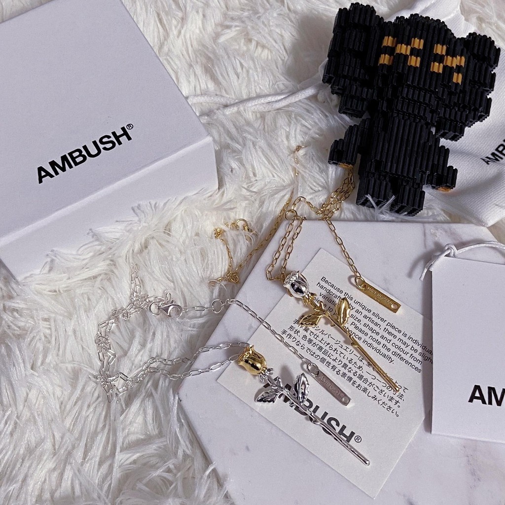 AMBUSH Rose Charm Necklace+mu-8.com