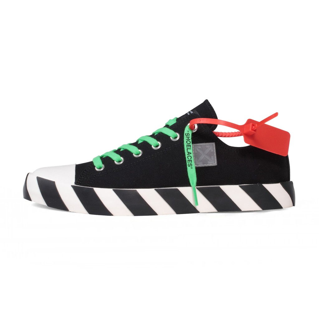 FLOMMARKET] Off-White Low Top Vulcanized sneakers 帆布鞋黑色| 蝦皮購物