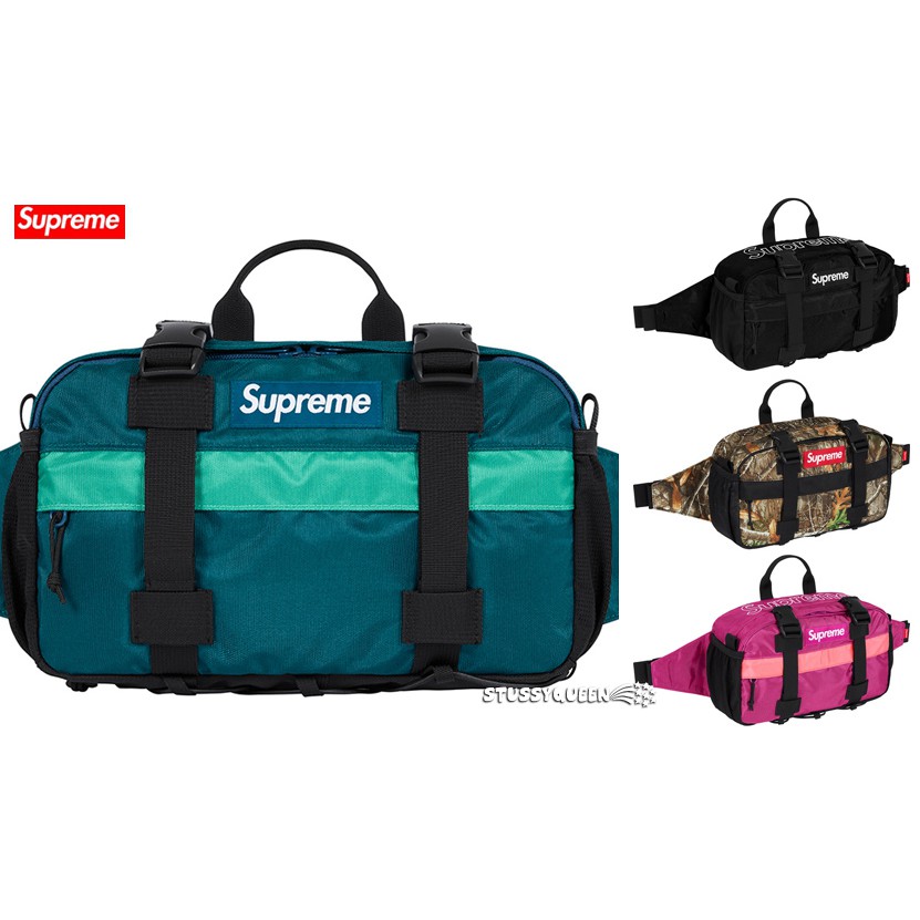 全新正品2019 FW 現貨Supreme Waist Bag 47TH 47代腰包防潑水黑色樹紋