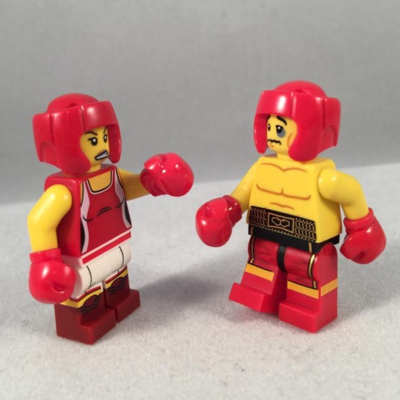 LEGO 樂高 人偶包 男拳擊手 + 女拳擊手 兩隻 boxer 全新品 , 16代 71013 5代 8805 拳擊人 | 蝦皮購物