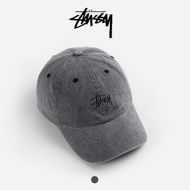 全新正品Stussy Smooth Stock Enzyme Wash Hat 水洗灰老帽棒球帽帽子