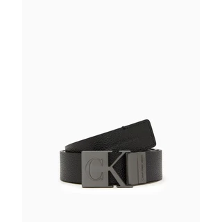 Calvin Klein Mens Monogram Cut-Out Plaque Belt 35 Mm