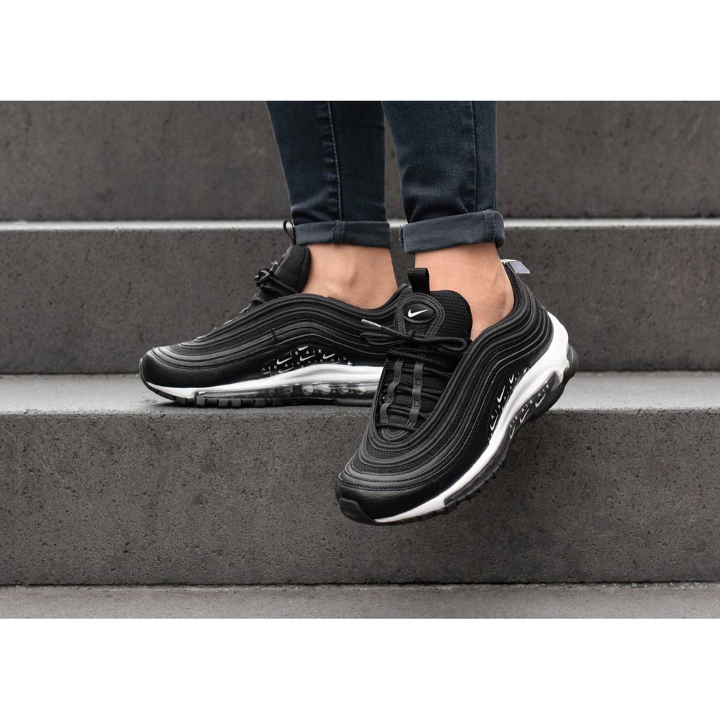 Nike air max 97 2025 reflective logo black 喔｀覆喔勦覆