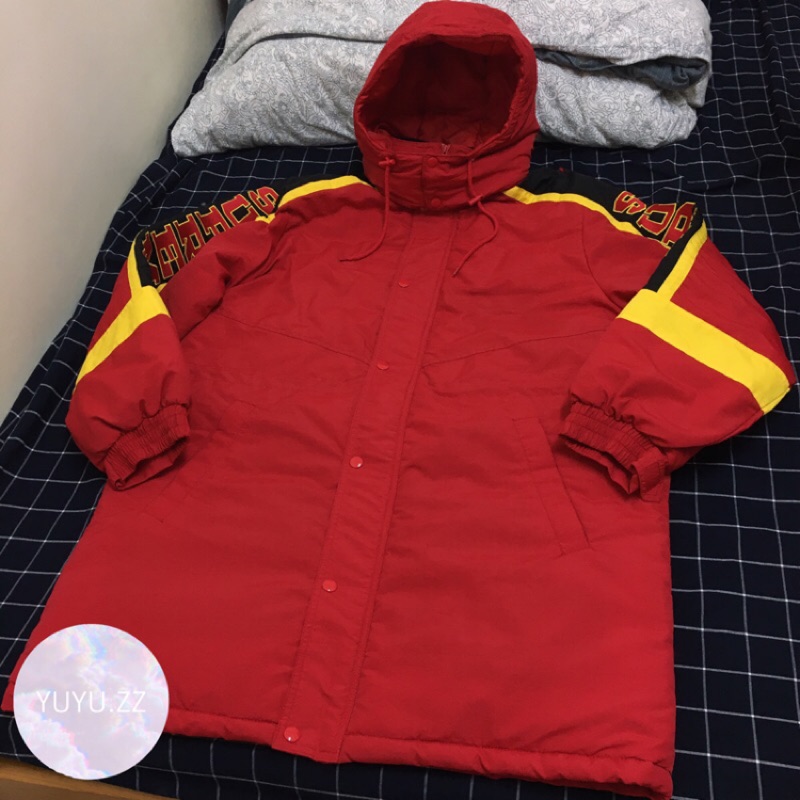 Supreme 長版外套Sleeve Logo Sideline Parka 紅色| 蝦皮購物