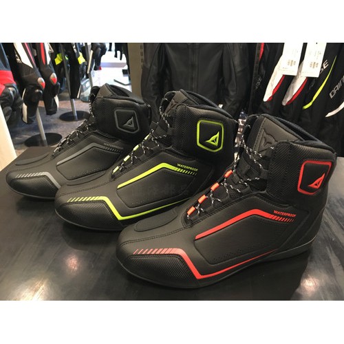 瀧澤部品義大利DAINESE 丹尼斯RAPTORS D-WP 黑黃防水車靴休閒鞋防摔