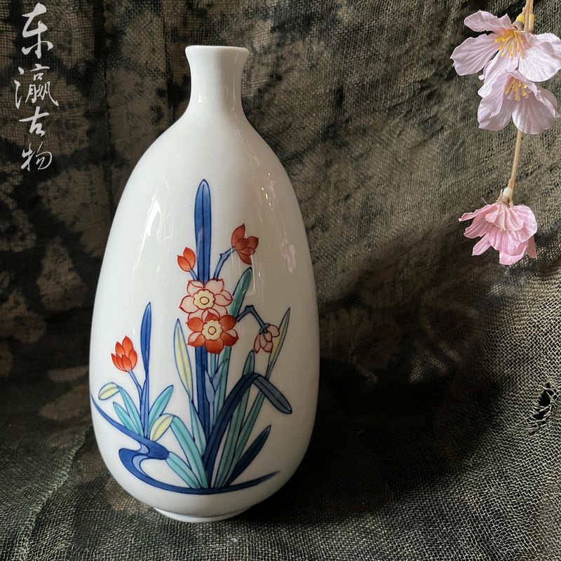 日本魯山陶瓷花瓶花器插花瓶裝飾擺件花瓶蘭花圖一輪插花器| 蝦皮購物