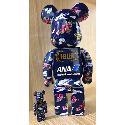 BLACK近全新ANA x FEILER x BE@RBRICK庫柏力克熊100%+400%全日空 BLACK近全新ANA x FEILER x BE@RBRICK庫柏力克熊100%+400%全日空
