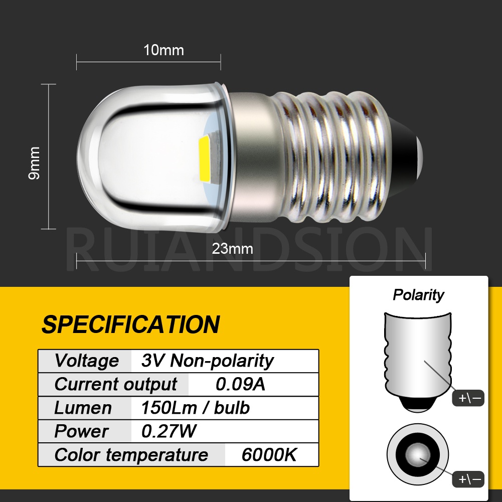 Lampadina 14v 5w ShuoHui Lampadina LED Di Ricambio E10 COB Per Catena Luminosa 9 V E10 Led - Foto 8