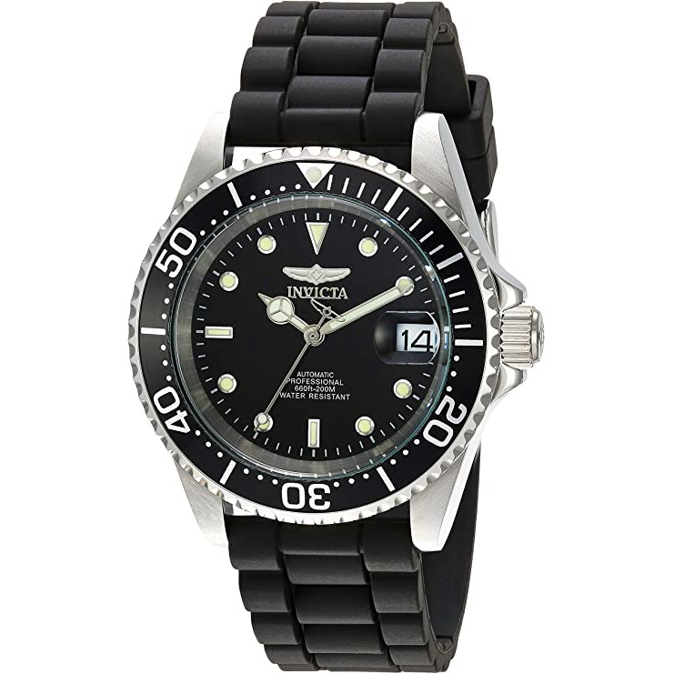 台灣保固英威塔Invicta 23678 Pro Diver潛水機械錶日本NH35A機芯男士錶黑色矽膠錶帶男錶手錶 | 蝦皮購物
