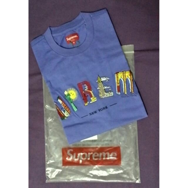 店小二》現貨，實圖，尺寸:M號，紫色，Supreme City Arc Tee 有防塵套