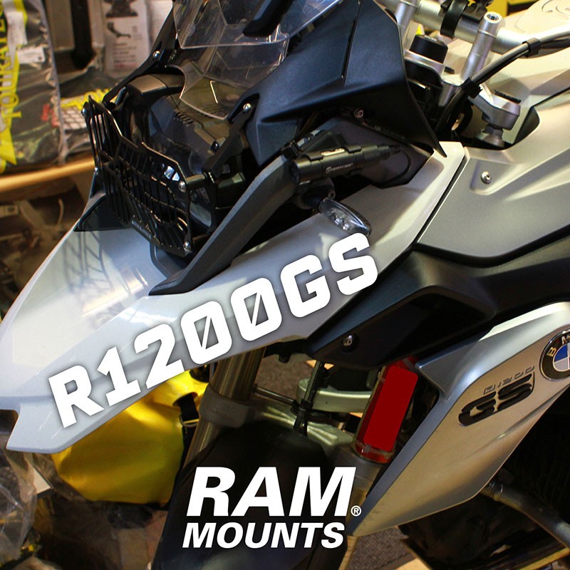 。摩崎屋。RAM MOUNT BMW R1200GS 實車安裝,可安裝4~6吋手機,UN7BU/108BU | 蝦皮購物
