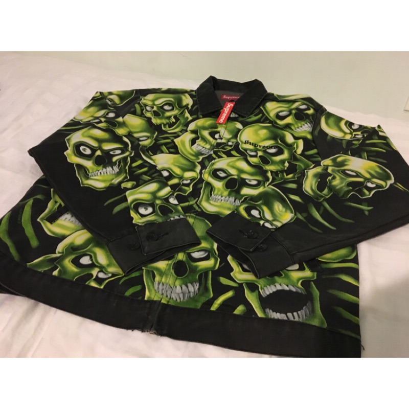 18SS Supreme Skull Pile Work Jacket 骷髏頭外套| 蝦皮購物