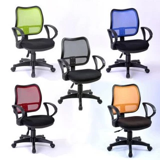 護腰網布電腦椅 辦公椅 簡易組裝 型號CH802  可換購鐵腳+PU輪、 固定輪