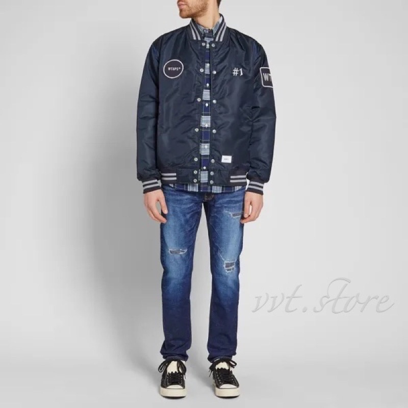 WTAPS BENCH JACKET. NYLON. SATIN とじ sizeM