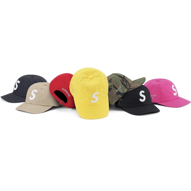 area0439】2021 Supreme Ventile S Logo 6-Panel 老帽彎帽帽子帆布