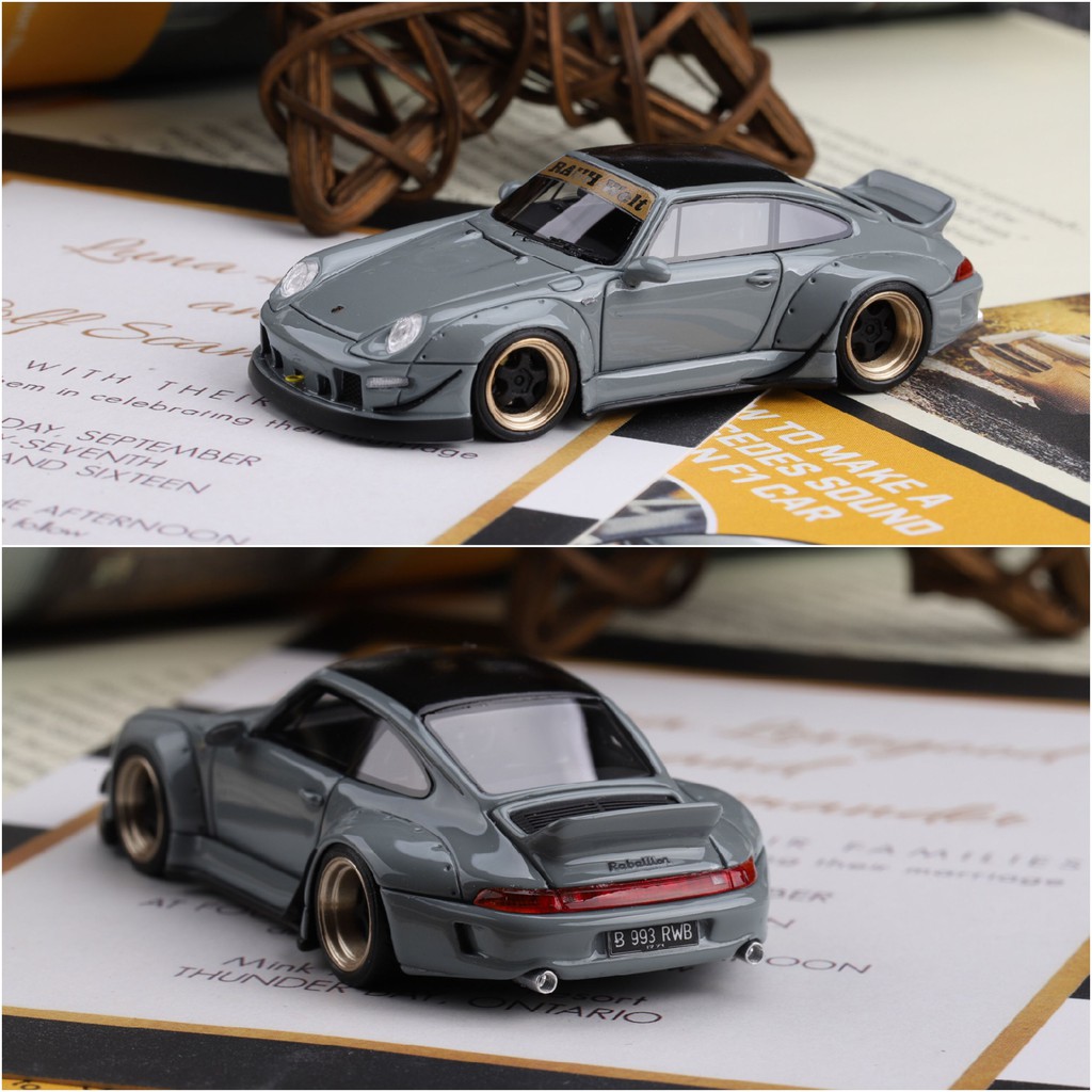 模例】TP 1/64 Porsche RWB 993 水泥灰| 蝦皮購物