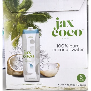 Costco 好市多代購 菲律賓Jax CoCo 100%天然青椰子水 #109022 椰子汁 1公升*6瓶 | 蝦皮購物