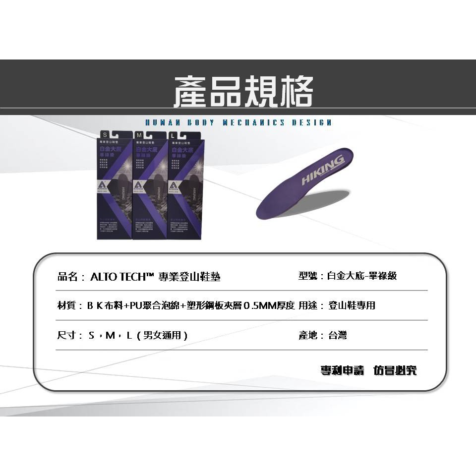 防穿刺鞋墊 雨鞋鞋墊 Altotech 白金大底畢祿級 雨鞋專用 快速出貨 | 蝦皮購物