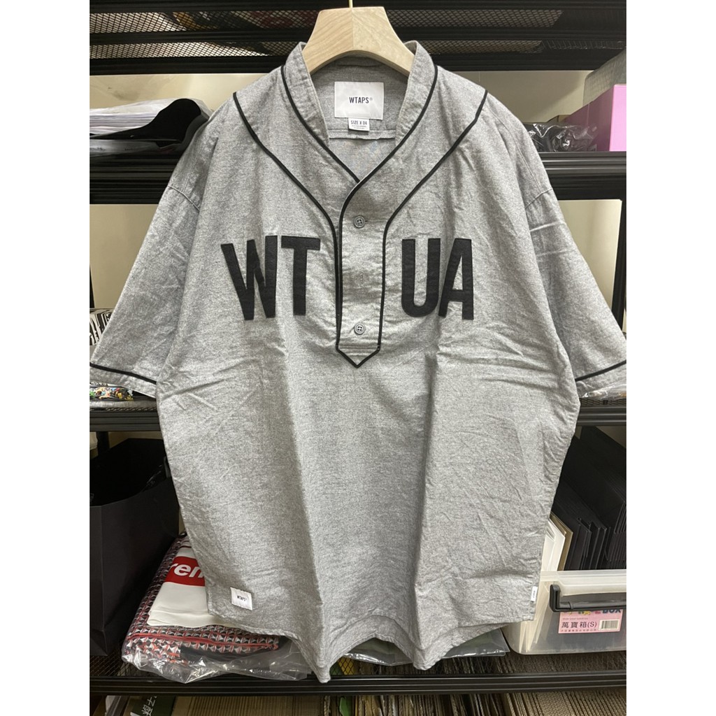 限定金額送料無料 WTAPS LEAGUE SS/COTTON.OXFORD GRAY LARGE - メンズ