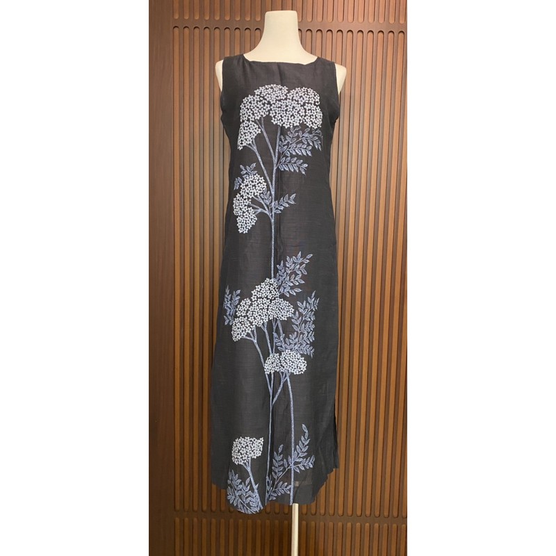 「AnnAnn’s Flea Market」GIARDY INTERNATIONAL / 麻料洋裝 / 碎花洋裝 | 蝦皮購物