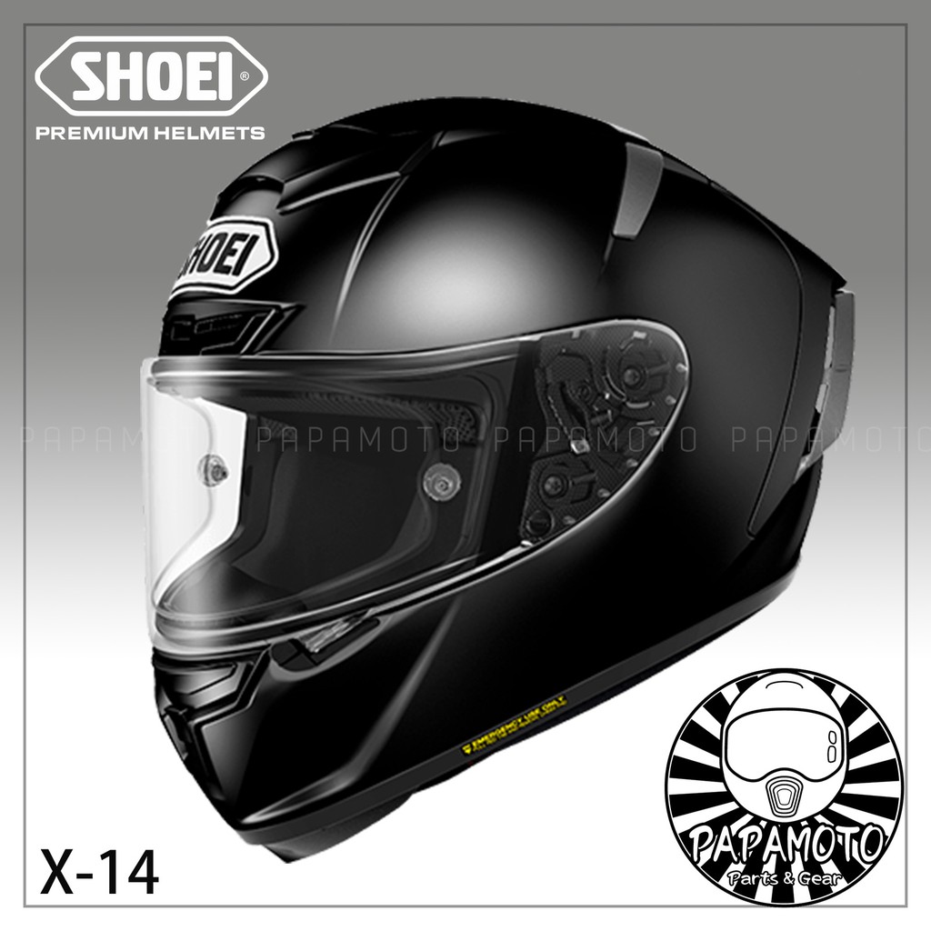 趴趴騎士】SHOEI X14 全罩安全帽亮黑( X-14 X-Fourteen SNELL 賽車等級