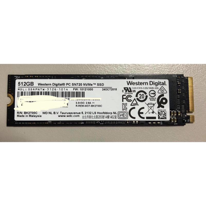 Ssd 256gb Western Digital Sn720 Nvme Western Digital SN720 512GB