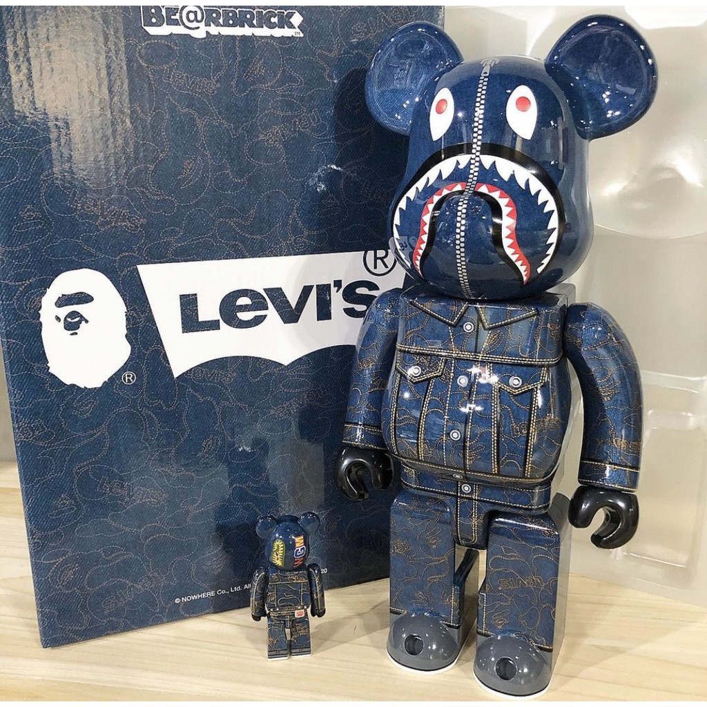 潮流本舖》現貨秒發BAPE X LEVI'S X Be@rbrick LEVIS 庫柏力克熊100