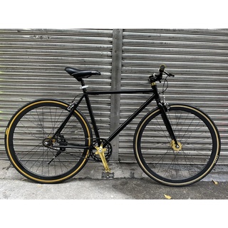 700c 黑x金色 二手城市車 中古單速車 鋁合金輪框 城市自行車