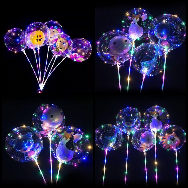 波波球告白led燈透明波波球卡通球中球托杆 | 蝦皮購物