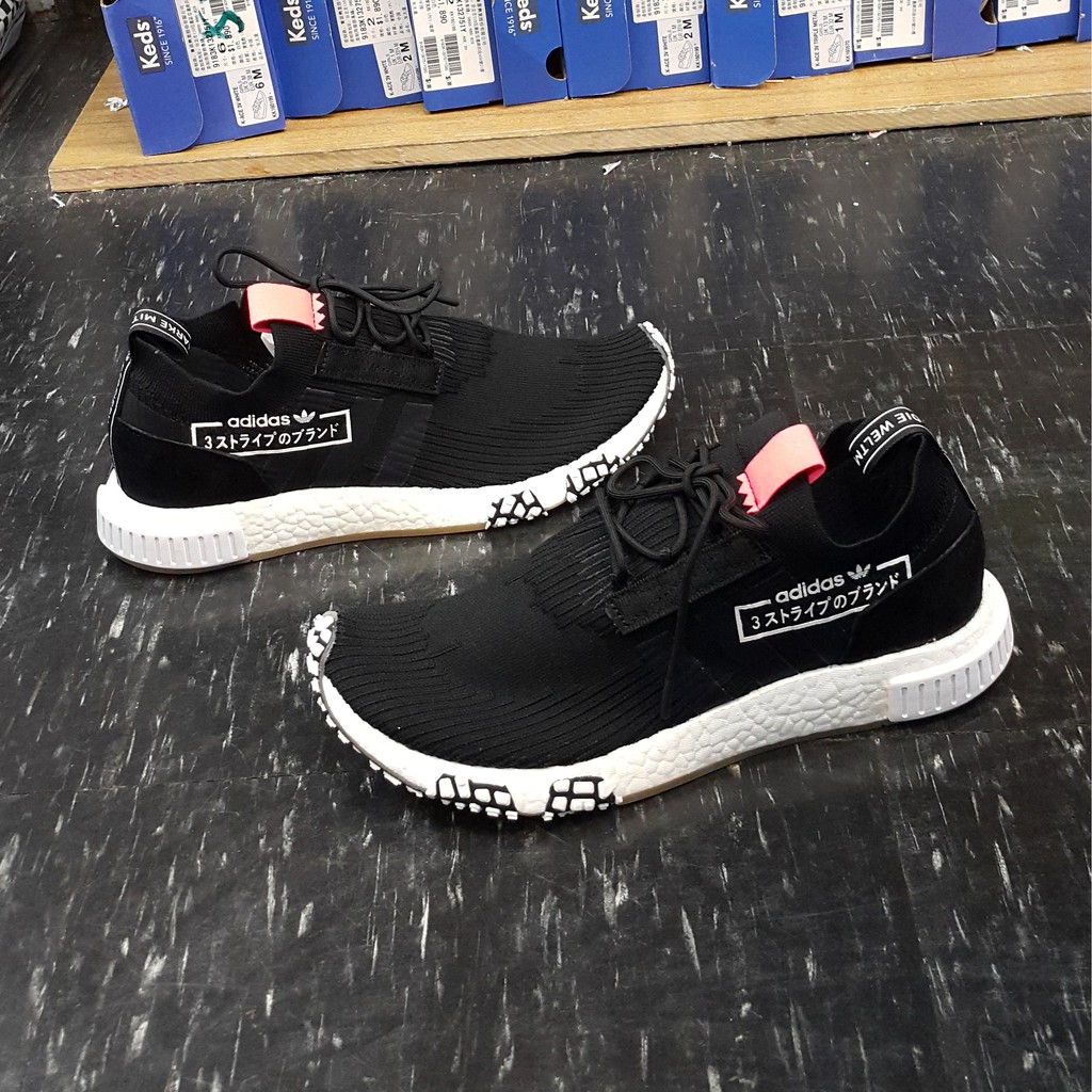 Adidas nmd racer pk black shop white gum alpha type red