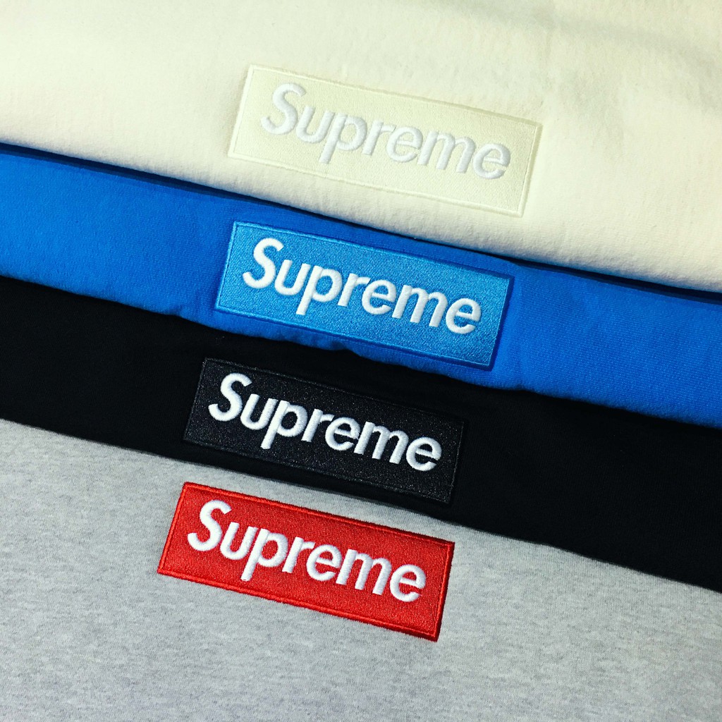 IMPACT Supreme Box Logo Crewneck Sweatshirt 18FW 灰黑藍白大學T