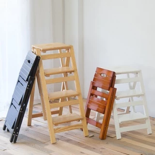 🔥免運最低價🔥家用梯子 多功能折疊梯凳 伸縮人字梯 實木二三四步登高樓梯椅 置物架