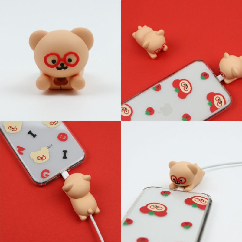 韓國熊熊文創小物| TETEUM | 充電線裝飾保護套[預購] | 蝦皮購物