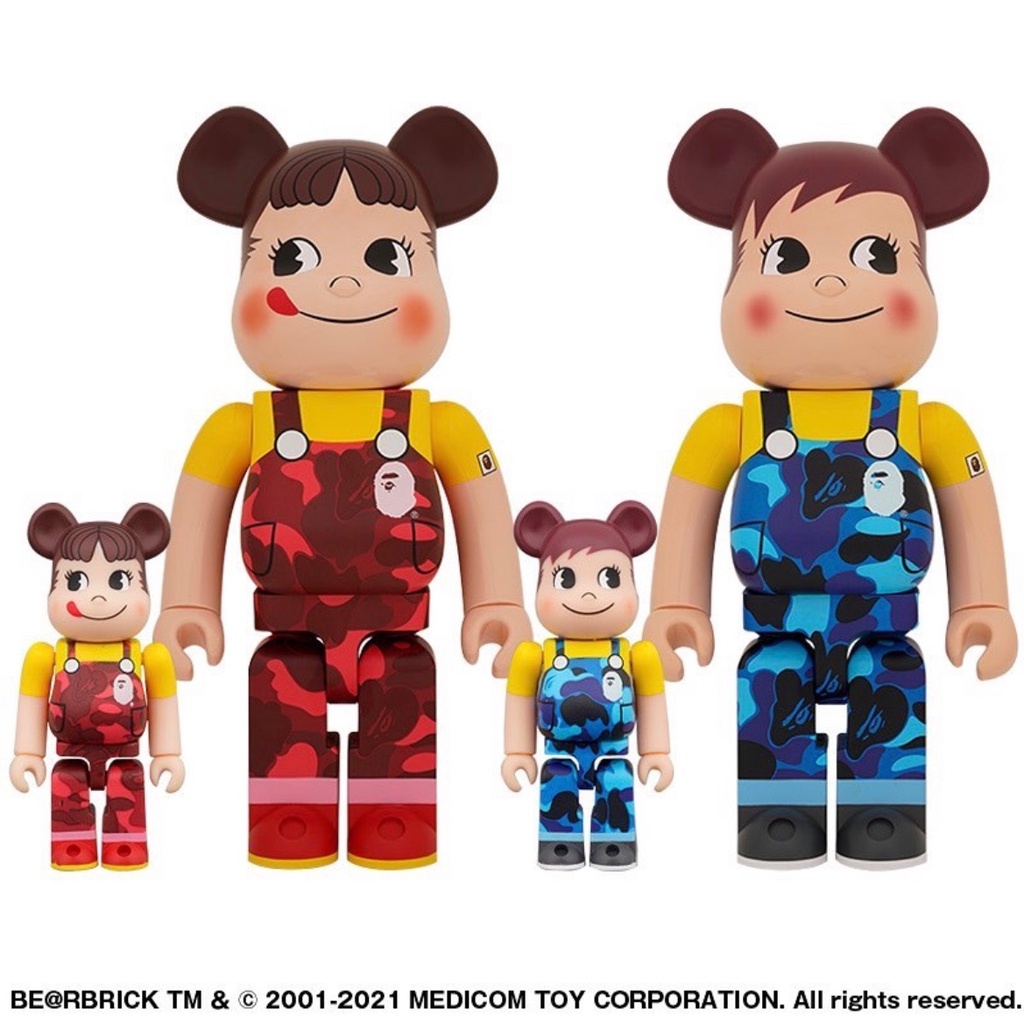 全新現貨未拆正品BE@RBRICK BEARBRICK 400%＋100% 庫柏力克熊BAPE 牛奶