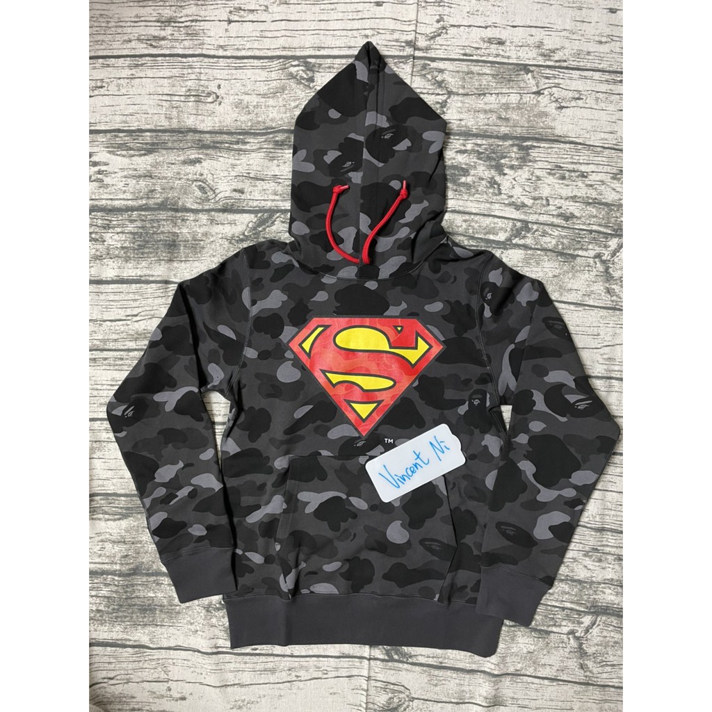 全新 現貨【 BAPE X DC 】SUPERMAN PULLOVER HOODIE 暗黑超人帽TEE 黑化超人