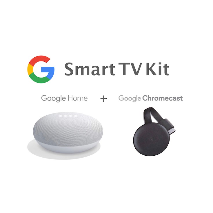 美版新款]Google智慧家庭組Home Mini + Chromecast(2019新版)-支援中文