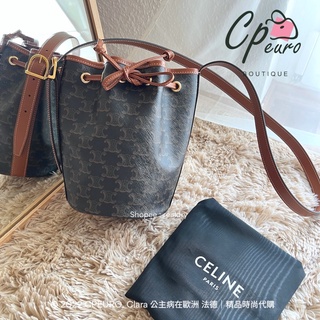 CELINE Triomphe Canvas Small boston in triomphe canvas and calfskin  (113772CAS.04LU, 197582CAS.04LU) in 2023