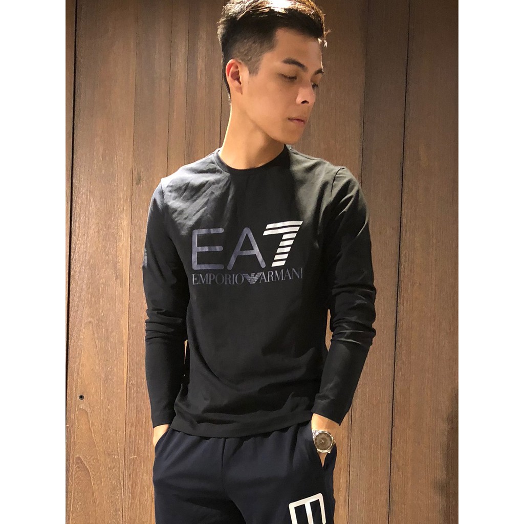 美國百分百【全新真品】Emporio Armani 長袖T恤EA7 運動T-shirt 薄長T