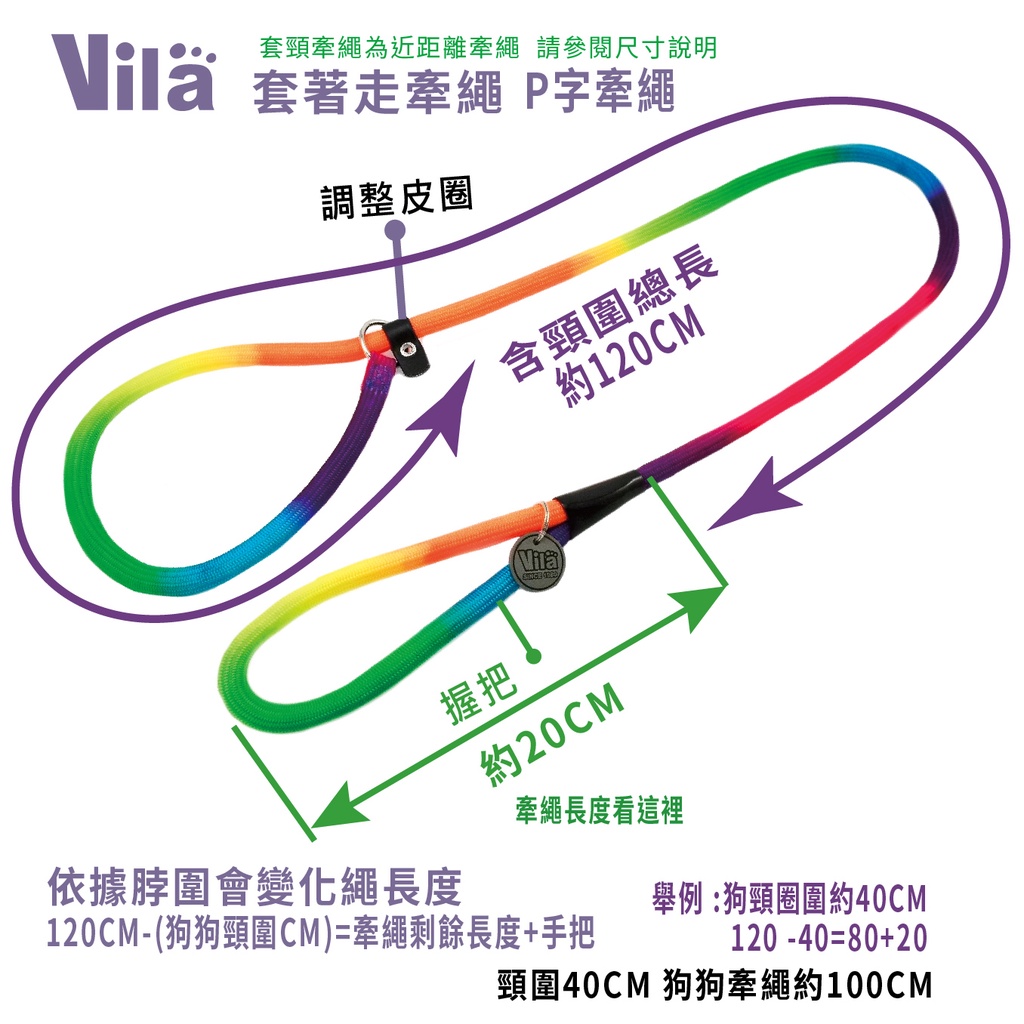 【Vila】中小型犬套頸牽繩 套著走牽繩 10mm/12mm 輕巧P字訓練牽繩 P字牽繩 P字拉繩 | 蝦皮購物
