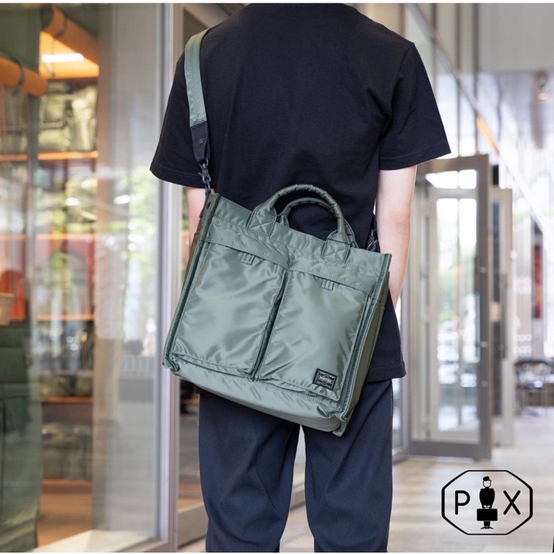 新品！PORTER 2WAY VERTICAL TOTE BAG(M) PORTER 2way vertical tote bag (M) タンカー